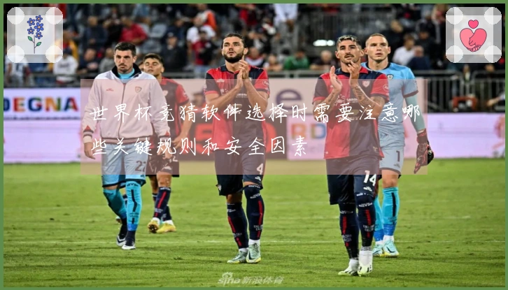 世界杯竞猜软件选择时需要注意哪些关键规则和安全因素